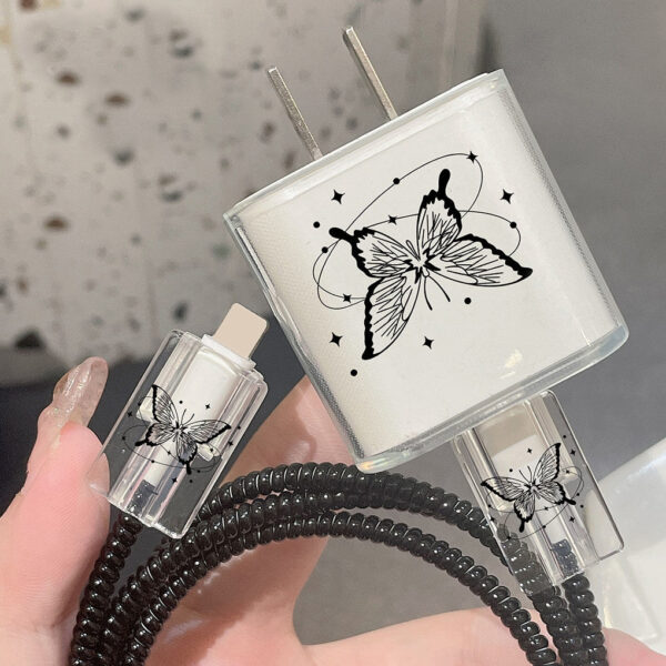 1691502243742-ccdb6e9f9a0c4839af58c8a74ebc3da3-goods.jpeg 5-in-1 Butterfly Design Case Set - Ultra-Protective iPhone 15/14/13/12/11 Pro Max Cover with 18W/20W Fast Charger and Durable Cable - Exclusively Designed for Apple iPhone Enthusiasts