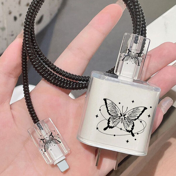 1691502245374-38fe6cb00733497895bbb93fc52a60e2-goods.jpeg 5-in-1 Butterfly Design Case Set - Ultra-Protective iPhone 15/14/13/12/11 Pro Max Cover with 18W/20W Fast Charger and Durable Cable - Exclusively Designed for Apple iPhone Enthusiasts