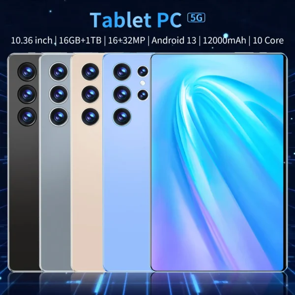 A1d0f9162269e483ea9b28d22f6ffac73j.webp 2025 New 10.36Inch Original Tablet 16GB Ram 1TB Rom Android13.0 Dual SIM 10 Core 12000mAh Bluetooth WIFI 5G Network Tablet PC