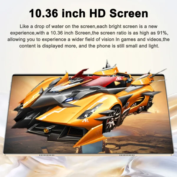 A4290972ecfbd42e99fc9a93996545a58E.webp 2025 5G New Tablet Android 10.36inch 16GB RAM 1TB ROM Tablets PC 12000mAh 10-core Android 13.0 16MP 32MP WIFI Bluetooth Network