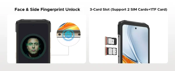 Aa10e1a9f41db4ffb92959e21ce25faae5.webp DOOGEE Blade20 Turbo 5G Rugged Phone Gemini Al 6.6'' Screen 10300mAh Battery 8GB 256GB 50MP Camera Android 15 NFC Mobile Phone