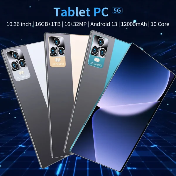 Ac556527a0a0b43a7ae9524f3118684c1o.webp 2025 New 10.36Inch Original Tablet 16GB Ram 1TB Rom Android13.0 Dual SIM 10 Core 12000mAh Bluetooth WIFI 5G Network Tablet PC