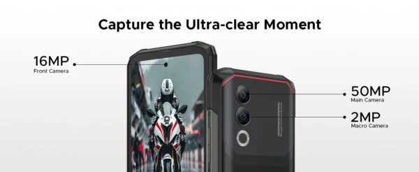 Af053c2b71e994bdab4febf2ad17384cfG.webp DOOGEE Blade20 Turbo 5G Rugged Phone Gemini Al 6.6'' Screen 10300mAh Battery 8GB 256GB 50MP Camera Android 15 NFC Mobile Phone