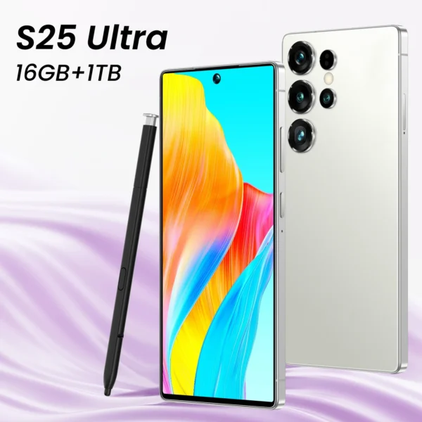 Original S25 Ultra Smartphones 16GB+1TB 5G Dual SIM Mobile Phone 108MP Rear Camera HD 144Hz Decacore LTE Cellular Compatibility