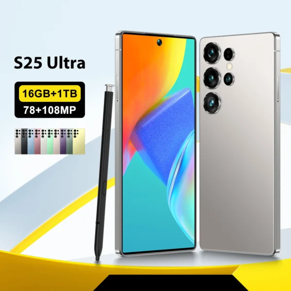 OEM S25 Ultra 5G Smartphone 16GB+1TB Dual SIM HD Screen US Local Stock