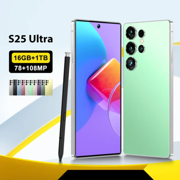 OEM S25 Ultra 5G Smartphone 16GB+1TB Dual SIM HD Screen US Local Stock