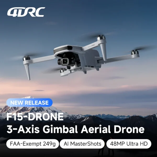 New F15 Drone 3-Axis Dual Camera 2km Professional Long Distance Brushless Motor With Obstacle Avoidance GPS 5G WIFI Rc Dron