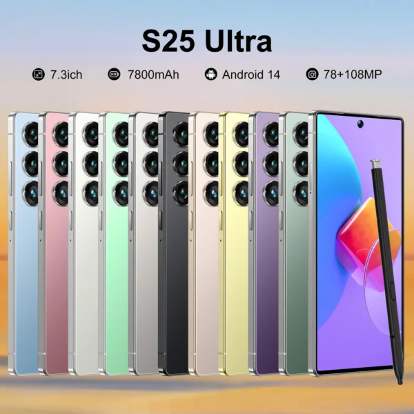 H4fc9b08cc0c34d65936fda54dcb33c876.webp Hot Selling 5G Global Big Screen S25 Ultra 16+1TB Android 14 Smartphone 7.3 Inch S-pen Telephone S25 Ultra Mobile Phones
