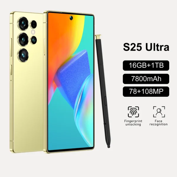 H57adb04d259b4a829241c80817d61889k.webp Hot Selling 5G Global Big Screen S25 Ultra 16+1TB Android 14 Smartphone 7.3 Inch S-pen Telephone S25 Ultra Mobile Phones
