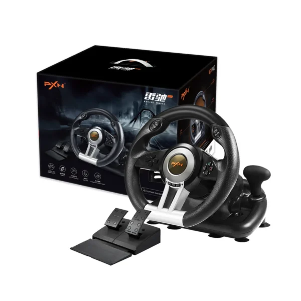 H5ee5a22a661b407a885177153a5fdf72r.webp PXN V3 Pro Gaming Racing Wheel Volante PC Steering Wheel Racing Game 180° for PC Windows/PS3/PS4/Switch/Xbox One/Xbox Series X/S