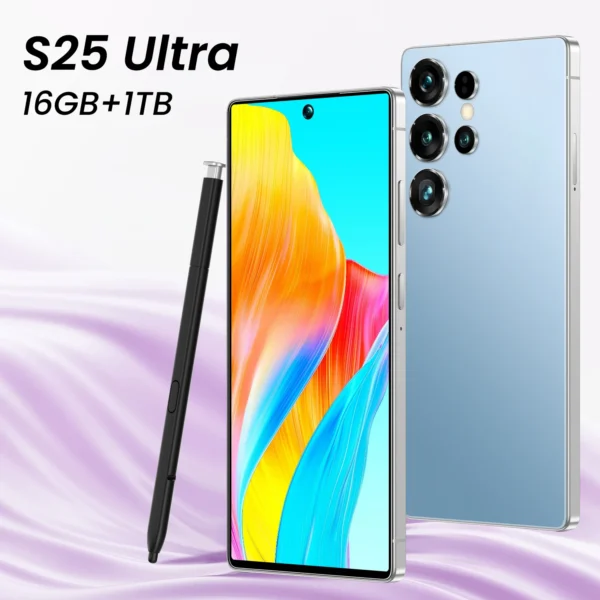 Original S25 Ultra Smartphones 16GB+1TB 5G Dual SIM Mobile Phone 108MP Rear Camera HD 144Hz Decacore LTE Cellular Compatibility
