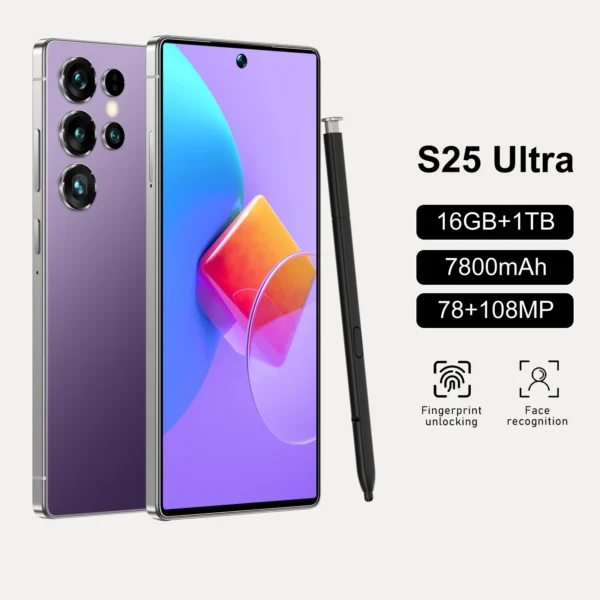 Hb21ab5eba530420fb9974ae29e513c26P.webp Hot Selling 5G Global Big Screen S25 Ultra 16+1TB Android 14 Smartphone 7.3 Inch S-pen Telephone S25 Ultra Mobile Phones