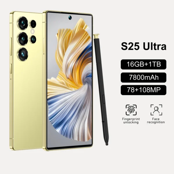 Hb5e8e39e18fe4778a1b54f3ea8079e95B.webp Hot Selling 5G Global Big Screen S25 Ultra 16+1TB Android 14 Smartphone 7.3 Inch S-pen Telephone S25 Ultra Mobile Phones