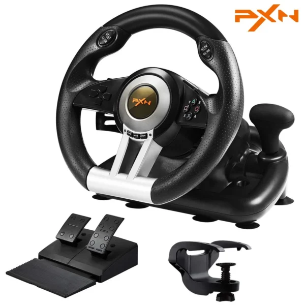 Hbf7a3e47a6754b16a75872907b0f7f910.webp PXN V3 Pro Gaming Racing Wheel Volante PC Steering Wheel Racing Game 180° for PC Windows/PS3/PS4/Switch/Xbox One/Xbox Series X/S