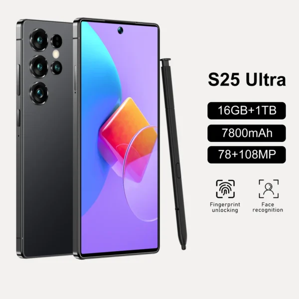 Hdddc2fa245fb42f3b58da21ebe143362j.webp Hot Selling 5G Global Big Screen S25 Ultra 16+1TB Android 14 Smartphone 7.3 Inch S-pen Telephone S25 Ultra Mobile Phones