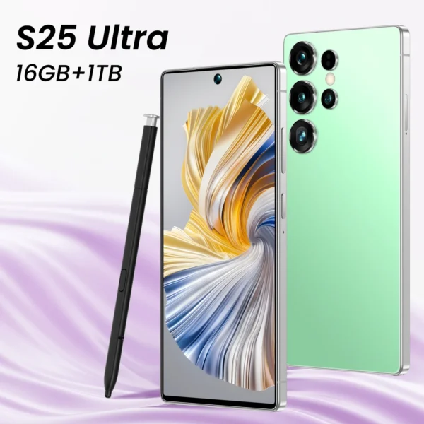 Original S25 Ultra Smartphones 16GB+1TB 5G Dual SIM Mobile Phone 108MP Rear Camera HD 144Hz Decacore LTE Cellular Compatibility