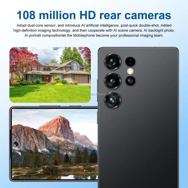 Original S25 Ultra Smartphones 16GB+1TB 5G Dual SIM Mobile Phone 108MP Rear Camera HD 144Hz Decacore LTE Cellular Compatibility