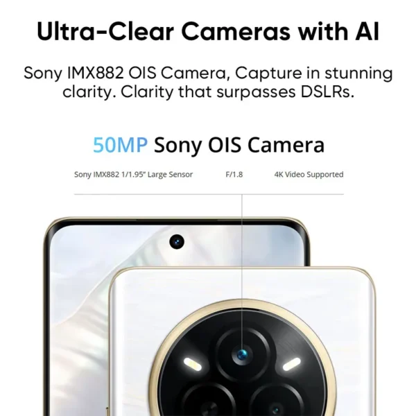 Global Version Realme 14 Pro 5g Smartphone 5g Processor Dimensity 7300 Energy Chipset Sony Imx882 Camera with Ois Screen