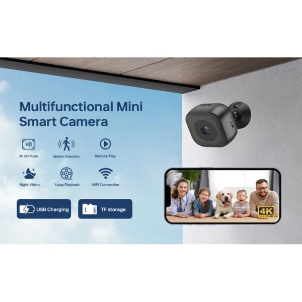S0b10008438944b9ba511d0ac7f9c294eq.webp Xiaomi Mini 4K HD Camera WiFi Wireless Monitoring Security Protection Remote Monitor Camcorders Video Surveillance Smart Home