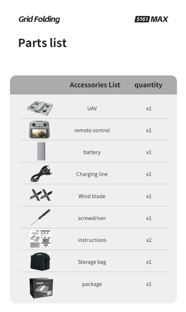 S0fd7ab05b45e4b73bfb6c8e306bd7cd5l.webp S161Max Drone 8K Professional Dual Camera Brushless Motor Optical Flow Hovering Folding Quadcopter S161 Max 4K RC Dron Toys