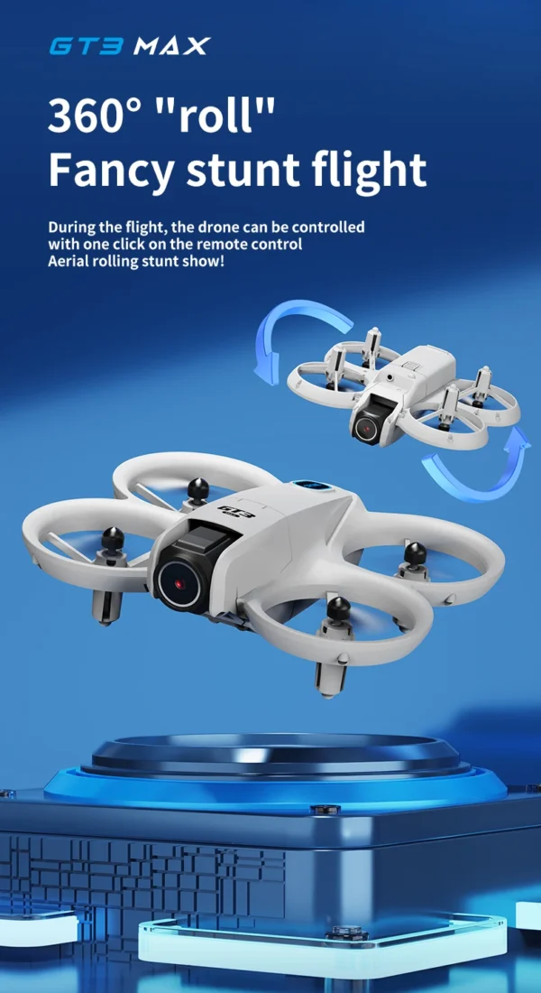 S254c32dff00d45f59806b3ea8b6ce96ah.webp 2026 GT3/GT3 MAX Drone 8K HD Remote Control Headless Mode Helicopter 360° Flip Quadcopter Toys Mini Drone Fors Kid Toy Gifts