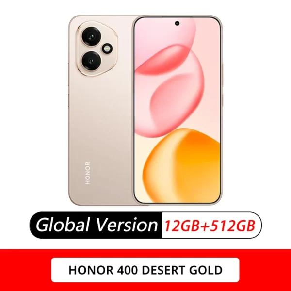 S296873e3ff154d228abb8ab43f78c046t.webp Honor 400 - Snapdragon 7 Gen 3, AMOLED 120Hz, 6000 mah,200MP + 50 MP AI Super Camera, 6.55 inches Smartphone