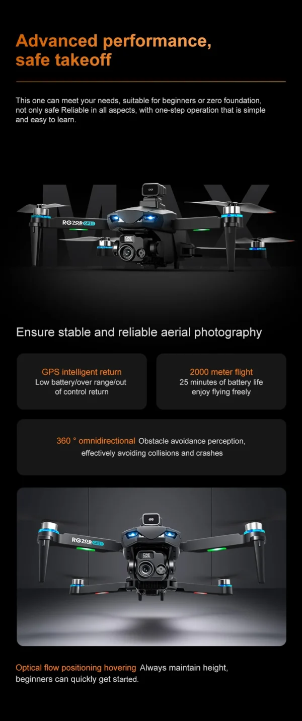 Drone Professional GPS 8K HD Dual Camera RC Drones with Screen 5G WIFI Image Transmission FPV Aerial UAV Obstacle Avoidance Dron