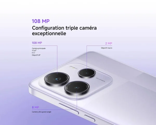 S2f43bcf358ec4fc2814b946a6884e2bak.webp Xiaomi Redmi Note 14 5G, NFC, smartphone, MediaTek Dimensity 7025-Ultra, screen AMOLED, inches, 120Hz, Al 108 MP camera system with OlS,Charger Not Included