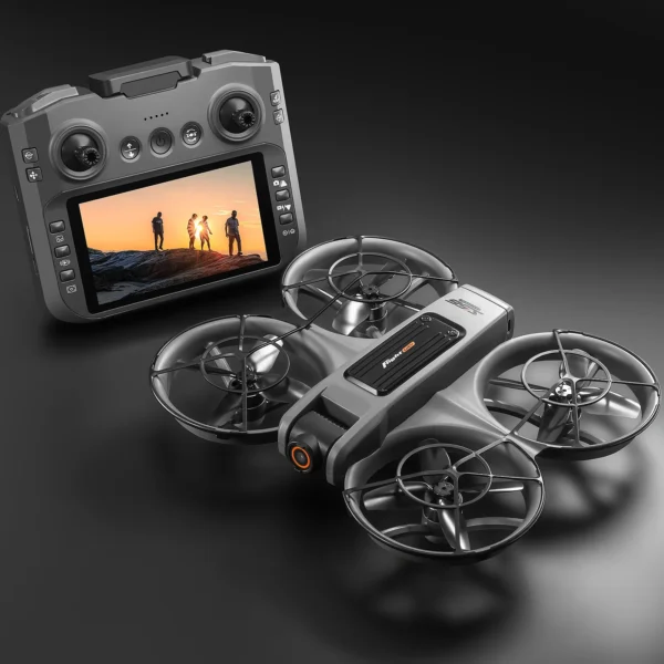 S338d93671c9e44588d688ff86243464aD.webp S156 Dual-Camera All-Around Drone with Large Screen Control, 4.5-inch Display, Smart Obstacle Avoidance, Full-Enclosure Design,