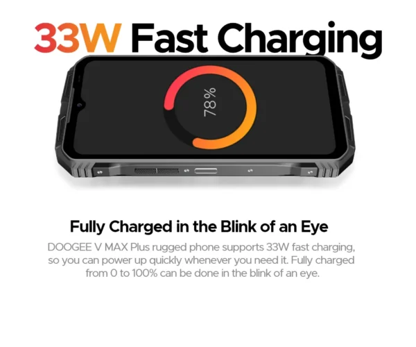 DOOGEE V Max Plus 5G Rugged Phone 6.58" Dimensity 7050 16GB+512GB 200MP Camera 22000mAh Large Battery Lighting Effect Phone