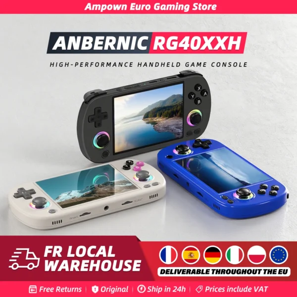 S355d8afd7b2447e787e7ecbadf52c2bbp.webp ANBERNIC RG40XX H Handheld Game Console 4'' Screen Linux System Joystick RGB Lighting Effect RG40XXH Video Player Trimui Console