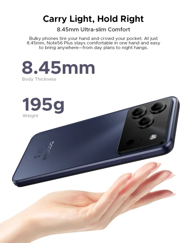 S357359d3a486404783ba5b0e38dd2d3aN.webp DOOGEE Note56 Plus Smartphone Android 16 48GB+256GB 6150mAh Large Battery 6.56'' 90Hz Display UNISOC T7225 50MP Camera NFC