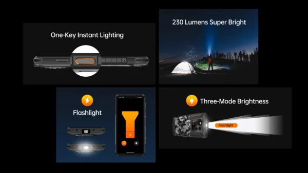 RugOne Xever 7 5G Rugged Phone Android 15 Smartphone 512GB ROM 12+12GB RAM 6.67" 120Hz AMOLED NFC 5500mAh Swappable Battery