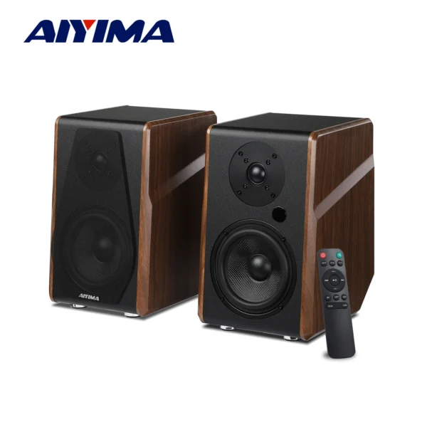 S43d8693ca469402199116faf16f1d39bg.webp AIYIMA S700 Active Bookshelf Speakers 120W Bluetooth Wireless HiFi Sound System Wooden Bookshelf Speaker Audio Output Subwoofer