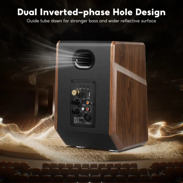 S473a120f708b46208536d246b9941084O.webp AIYIMA S700 Active Bookshelf Speakers 120W Bluetooth Wireless HiFi Sound System Wooden Bookshelf Speaker Audio Output Subwoofer
