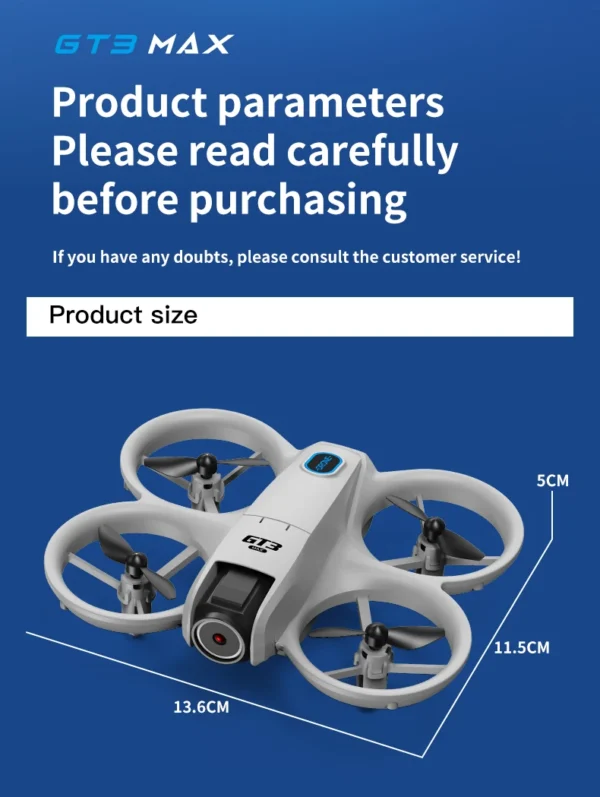 S4f046c999fc2417780bcbcdff239c9eag.webp 2026 GT3/GT3 MAX Drone 8K HD Remote Control Headless Mode Helicopter 360° Flip Quadcopter Toys Mini Drone Fors Kid Toy Gifts