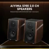 S520afb198f934dbf9c9c21d7b26be122F.webp AIYIMA S700 Active Bookshelf Speakers 120W Bluetooth Wireless HiFi Sound System Wooden Bookshelf Speaker Audio Output Subwoofer