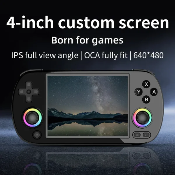 S562b206d468040c4876281d2e74ef95du.webp ANBERNIC RG40XX H Handheld Game Console 4'' Screen Linux System Joystick RGB Lighting Effect RG40XXH Video Player Trimui Console