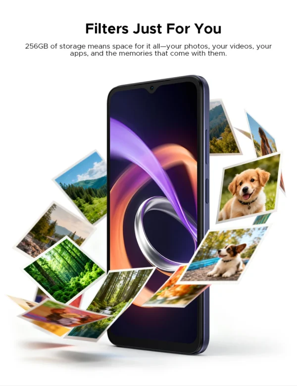 S591e1e7392c5455589375f0fd455640d7.webp DOOGEE Note56 Plus Smartphone Android 16 48GB+256GB 6150mAh Large Battery 6.56'' 90Hz Display UNISOC T7225 50MP Camera NFC