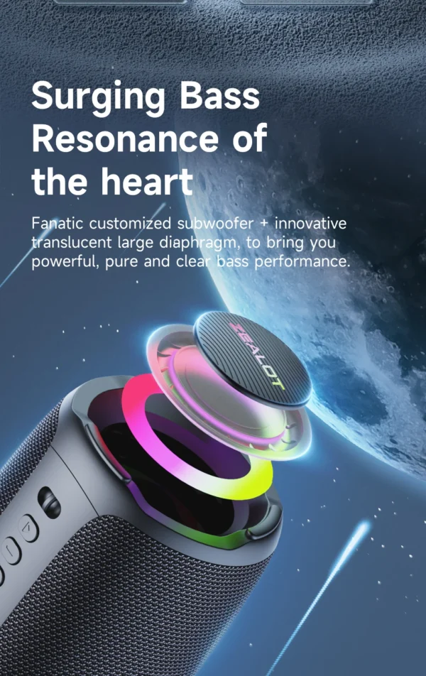 S5ec1a3fe0143452ca89d4f65752ee4cbE.webp ZEALOT-S61 Bluetooth Speaker,with IPX6 Waterproof Protection and Outdoor Bass Sound for Backyard and Beach Party,10W Loudspeaker