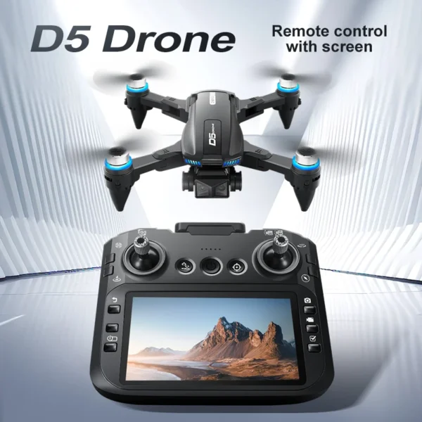 2025 NEW D5 Drones 4K HD Professional Remote Control Helicopter Plane RC Dron With Screen obstacle avoidance FPV Quadcopter Toys