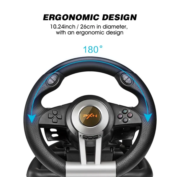 S67749ae1e72849babe0eb48888dfbcf2H.webp PXN V3 Pro Gaming Racing Wheel Volante PC Steering Wheel Racing Game 180° for PC Windows/PS3/PS4/Switch/Xbox One/Xbox Series X/S