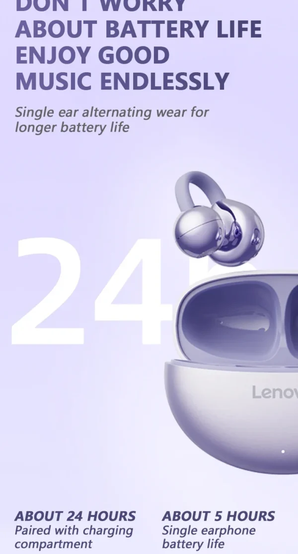 Lenovo TA410 Wireless Bluetooth 5.4 Earphones TWS Panoramic Sound Effects Ultra Long Battry Life Headphones Comfortable To Wear