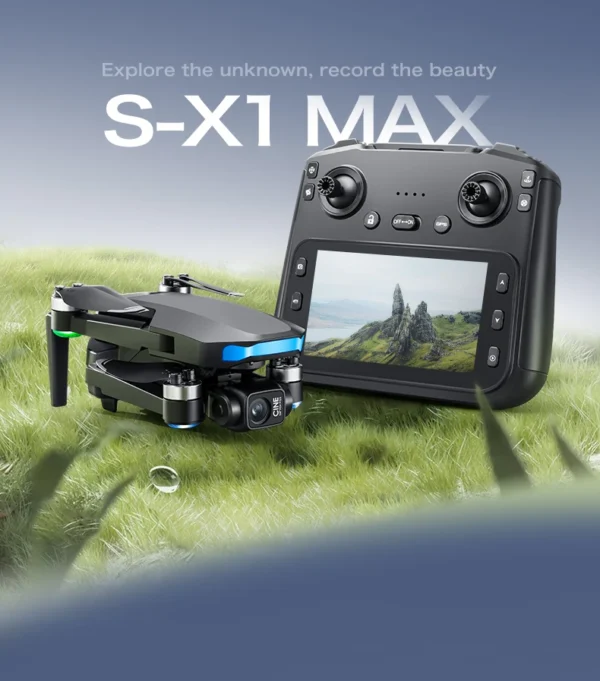 New S-X1 MAX GPS Drone Professional 4K Camera 3-axis gimbal Aerial FPV Brushless with Large Screen Remote Control Folding Dron