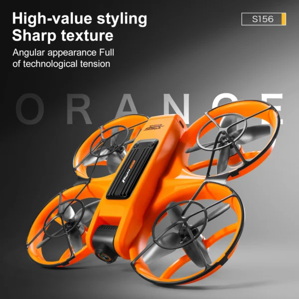 S6cfe5e3efea54b2a90136215ab5f20bca.webp S156 Dual-Camera All-Around Drone with Large Screen Control, 4.5-inch Display, Smart Obstacle Avoidance, Full-Enclosure Design,