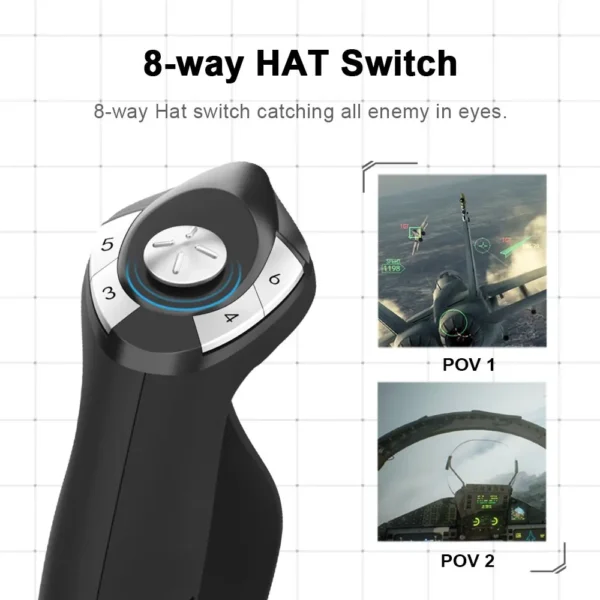 S6dff9481865146a8b29f277c7e1de516j.webp PXN 2119 PRO Flight Simulator Gamepad Vibration Controller Joystick for PC/Desktop PS4 Flight Joystick Game Controller