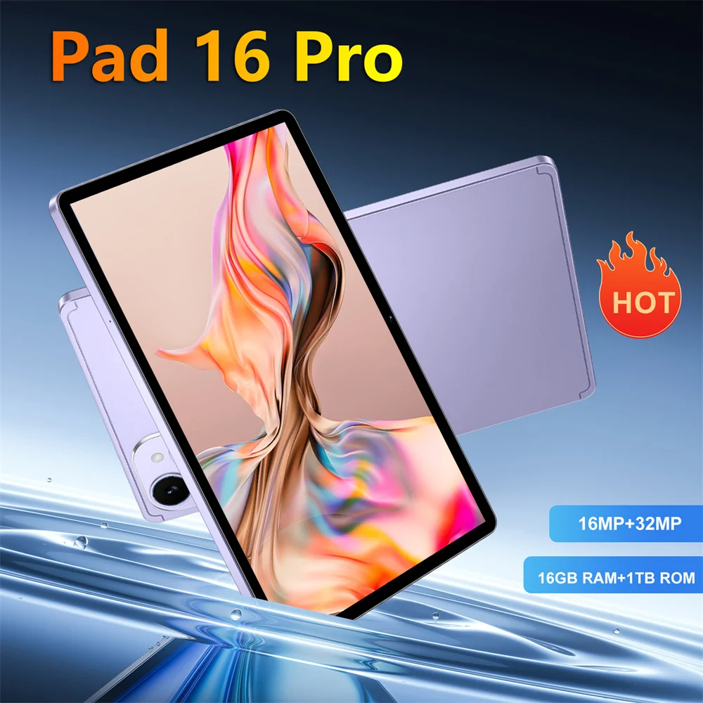 S6ef91632d139492db75444e812a505cfe.webp 2026 NEW Pad 16 Pro 10.1HD Tablet 5G Dual Card Dual Standby Android 15 Tablets 10000mAh Cheap Tab PC For Children's Kids Gifts