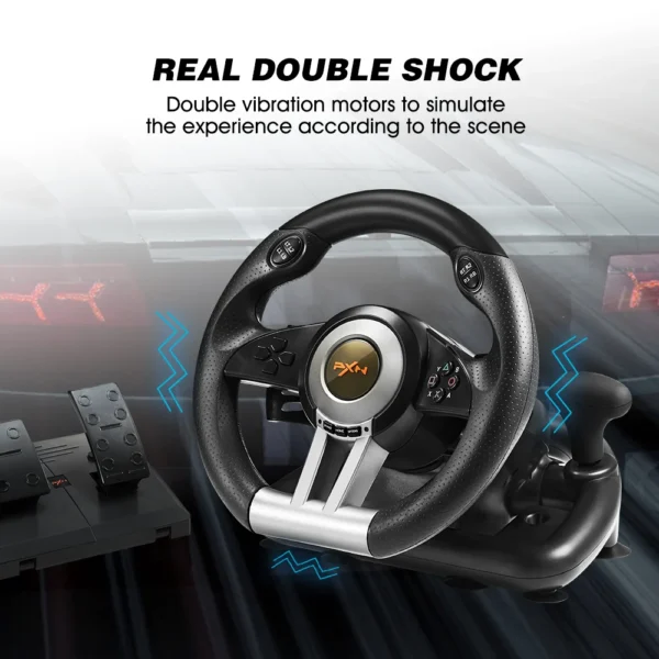 S744ba2c656844f3f807e2d8de0f7cd72o.webp PXN V3 Pro Gaming Racing Wheel Volante PC Steering Wheel Racing Game 180° for PC Windows/PS3/PS4/Switch/Xbox One/Xbox Series X/S
