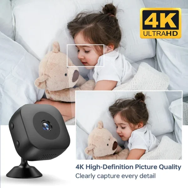 S74647df4c1954cea87f22224b6100150G.webp Xiaomi Mini 4K HD Camera WiFi Wireless Monitoring Security Protection Remote Monitor Camcorders Video Surveillance Smart Home