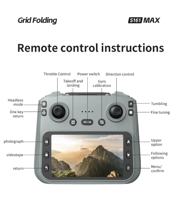 S75e33e923aba41a8856215e264bde30ey.webp S161Max Drone 8K Professional Dual Camera Brushless Motor Optical Flow Hovering Folding Quadcopter S161 Max 4K RC Dron Toys